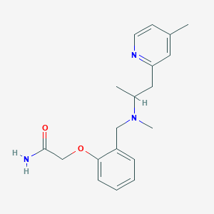 molecular formula C19H25N3O2 B5905575 2-[2-({methyl[1-methyl-2-(4-methylpyridin-2-yl)ethyl]amino}methyl)phenoxy]acetamide 