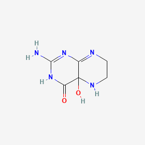 molecular formula C6H9N5O2 B590559 2,4a,5,6,7,8-Hexahydro-2-imino-4a-hydroxypteridine-4(3H)-one CAS No. 137524-89-1