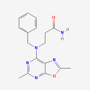 molecular formula C17H19N5O2 B5905595 3-[benzyl(2,5-dimethyl[1,3]oxazolo[5,4-d]pyrimidin-7-yl)amino]propanamide 