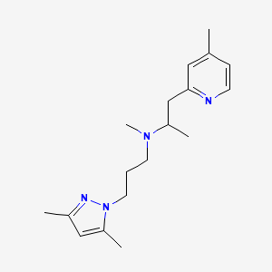 molecular formula C18H28N4 B5905604 3-(3,5-dimethyl-1H-pyrazol-1-yl)-N-methyl-N-[1-methyl-2-(4-methylpyridin-2-yl)ethyl]propan-1-amine 