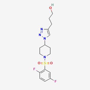 3-(1-{1-[(2,5-difluorophenyl)sulfonyl]piperidin-4-yl}-1H-1,2,3-triazol-4-yl)propan-1-ol