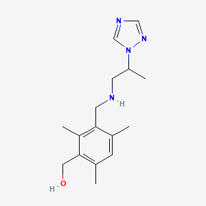 [2,4,6-trimethyl-3-({[2-(1H-1,2,4-triazol-1-yl)propyl]amino}methyl)phenyl]methanol