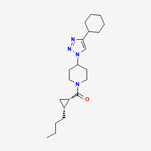 molecular formula C21H34N4O B5905616 1-{[(1S*,2R*)-2-butylcyclopropyl]carbonyl}-4-(4-cyclohexyl-1H-1,2,3-triazol-1-yl)piperidine 