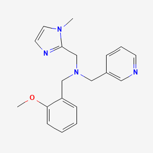 molecular formula C19H22N4O B5905617 (2-methoxybenzyl)[(1-methyl-1H-imidazol-2-yl)methyl](pyridin-3-ylmethyl)amine 