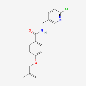 molecular formula C17H17ClN2O2 B5905643 N-[(6-chloropyridin-3-yl)methyl]-4-[(2-methylprop-2-en-1-yl)oxy]benzamide 