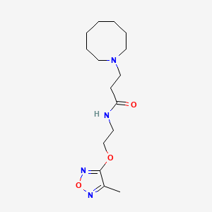 molecular formula C15H26N4O3 B5905656 3-azocan-1-yl-N-{2-[(4-methyl-1,2,5-oxadiazol-3-yl)oxy]ethyl}propanamide 