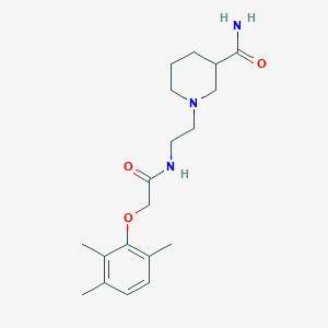 molecular formula C19H29N3O3 B5905668 1-(2-{[(2,3,6-trimethylphenoxy)acetyl]amino}ethyl)piperidine-3-carboxamide 