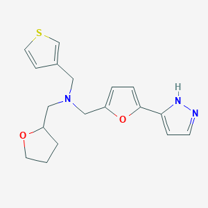 1-[5-(1H-pyrazol-5-yl)-2-furyl]-N-(tetrahydrofuran-2-ylmethyl)-N-(3-thienylmethyl)methanamine