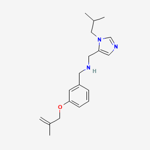 1-(1-isobutyl-1H-imidazol-5-yl)-N-{3-[(2-methylprop-2-en-1-yl)oxy]benzyl}methanamine