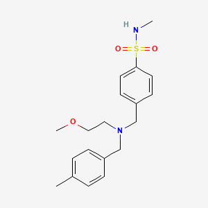 molecular formula C19H26N2O3S B5905719 4-{[(2-methoxyethyl)(4-methylbenzyl)amino]methyl}-N-methylbenzenesulfonamide 