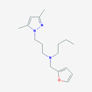 molecular formula C17H27N3O B5905736 N-[3-(3,5-dimethyl-1H-pyrazol-1-yl)propyl]-N-(2-furylmethyl)butan-1-amine 