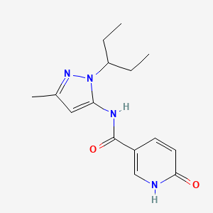 molecular formula C15H20N4O2 B5905741 N-[1-(1-ethylpropyl)-3-methyl-1H-pyrazol-5-yl]-6-oxo-1,6-dihydropyridine-3-carboxamide 