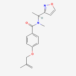 molecular formula C17H20N2O3 B5905748 N-(1-isoxazol-3-ylethyl)-N-methyl-4-[(2-methylprop-2-en-1-yl)oxy]benzamide 