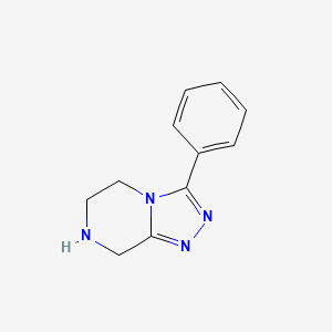 molecular formula C11H12N4 B590575 3-Phenyl-5,6,7,8-tetrahydro-[1,2,4]triazolo[4,3-a]pyrazine CAS No. 944906-91-6