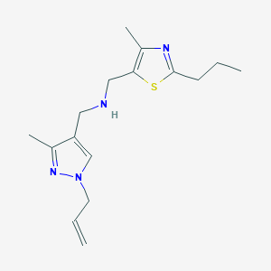 molecular formula C16H24N4S B5905753 1-(1-allyl-3-methyl-1H-pyrazol-4-yl)-N-[(4-methyl-2-propyl-1,3-thiazol-5-yl)methyl]methanamine 