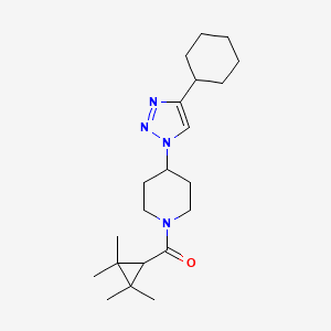 molecular formula C21H34N4O B5905754 4-(4-cyclohexyl-1H-1,2,3-triazol-1-yl)-1-[(2,2,3,3-tetramethylcyclopropyl)carbonyl]piperidine 