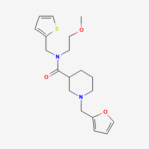 molecular formula C19H26N2O3S B5905755 1-(2-furylmethyl)-N-(2-methoxyethyl)-N-(2-thienylmethyl)piperidine-3-carboxamide 