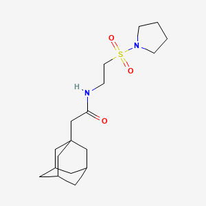 molecular formula C18H30N2O3S B5905776 2-(1-adamantyl)-N-[2-(pyrrolidin-1-ylsulfonyl)ethyl]acetamide 