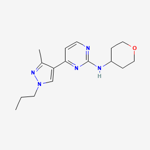 4-(3-methyl-1-propyl-1H-pyrazol-4-yl)-N-(tetrahydro-2H-pyran-4-yl)pyrimidin-2-amine