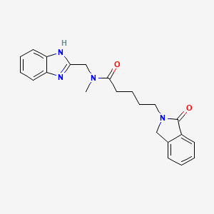 N-(1H-benzimidazol-2-ylmethyl)-N-methyl-5-(1-oxo-1,3-dihydro-2H-isoindol-2-yl)pentanamide