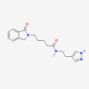 N-methyl-5-(1-oxo-1,3-dihydro-2H-isoindol-2-yl)-N-[2-(1H-pyrazol-4-yl)ethyl]pentanamide