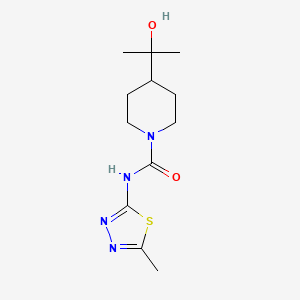molecular formula C12H20N4O2S B5905794 4-(1-hydroxy-1-methylethyl)-N-(5-methyl-1,3,4-thiadiazol-2-yl)piperidine-1-carboxamide 