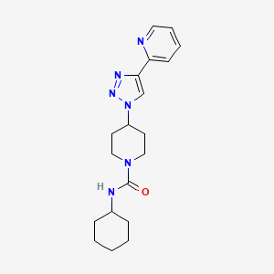 molecular formula C19H26N6O B5905798 N-cyclohexyl-4-(4-pyridin-2-yl-1H-1,2,3-triazol-1-yl)piperidine-1-carboxamide 