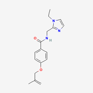 molecular formula C17H21N3O2 B5905799 N-[(1-ethyl-1H-imidazol-2-yl)methyl]-4-[(2-methylprop-2-en-1-yl)oxy]benzamide 