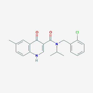 N-(2-chlorobenzyl)-N-isopropyl-6-methyl-4-oxo-1,4-dihydroquinoline-3-carboxamide