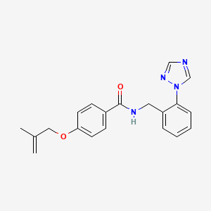 molecular formula C20H20N4O2 B5905827 4-[(2-methylprop-2-en-1-yl)oxy]-N-[2-(1H-1,2,4-triazol-1-yl)benzyl]benzamide 