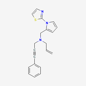 molecular formula C20H19N3S B5905863 N-(3-phenylprop-2-yn-1-yl)-N-{[1-(1,3-thiazol-2-yl)-1H-pyrrol-2-yl]methyl}prop-2-en-1-amine 