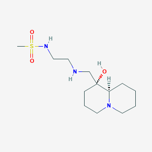 molecular formula C13H27N3O3S B5905878 N-[2-({[(1R,9aR)-1-hydroxyoctahydro-2H-quinolizin-1-yl]methyl}amino)ethyl]methanesulfonamide 