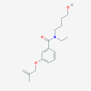 molecular formula C17H25NO3 B5905882 N-ethyl-N-(4-hydroxybutyl)-3-[(2-methylprop-2-en-1-yl)oxy]benzamide 