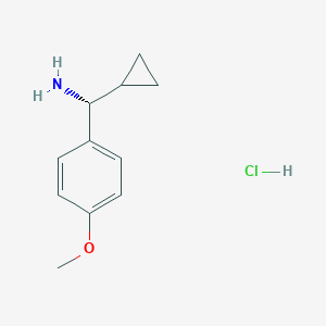 molecular formula C11H16ClNO B059059 (R)-Cyclopropyl(4-methoxyphenyl)methanamine hydrochloride CAS No. 1212831-96-3
