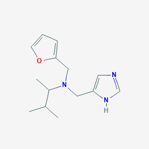 molecular formula C14H21N3O B5905923 (1,2-dimethylpropyl)(2-furylmethyl)(1H-imidazol-4-ylmethyl)amine 