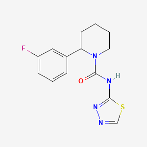 2-(3-fluorophenyl)-N-1,3,4-thiadiazol-2-ylpiperidine-1-carboxamide