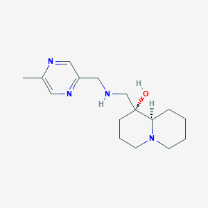 molecular formula C16H26N4O B5905944 (1R,9aR)-1-({[(5-methylpyrazin-2-yl)methyl]amino}methyl)octahydro-2H-quinolizin-1-ol 