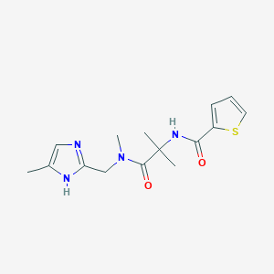 molecular formula C15H20N4O2S B5905957 N-(1,1-dimethyl-2-{methyl[(4-methyl-1H-imidazol-2-yl)methyl]amino}-2-oxoethyl)thiophene-2-carboxamide 