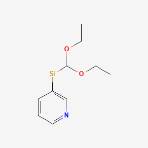 molecular formula C10H15NO2Si B590596 3-[(Diethoxymethyl)silyl]pyridine CAS No. 125338-12-7