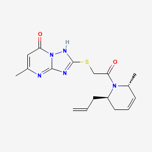 2-({2-[(2R*,6R*)-2-allyl-6-methyl-3,6-dihydropyridin-1(2H)-yl]-2-oxoethyl}thio)-5-methyl[1,2,4]triazolo[1,5-a]pyrimidin-7-ol