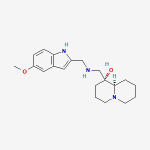 (1R,9aR)-1-({[(5-methoxy-1H-indol-2-yl)methyl]amino}methyl)octahydro-2H-quinolizin-1-ol