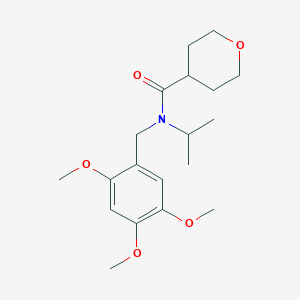 molecular formula C19H29NO5 B5905982 N-isopropyl-N-(2,4,5-trimethoxybenzyl)tetrahydro-2H-pyran-4-carboxamide 