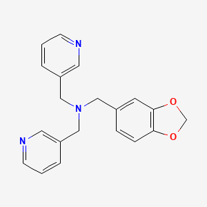 molecular formula C20H19N3O2 B5905994 (1,3-benzodioxol-5-ylmethyl)bis(pyridin-3-ylmethyl)amine 