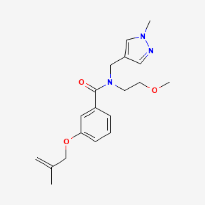 N-(2-methoxyethyl)-3-[(2-methylprop-2-en-1-yl)oxy]-N-[(1-methyl-1H-pyrazol-4-yl)methyl]benzamide