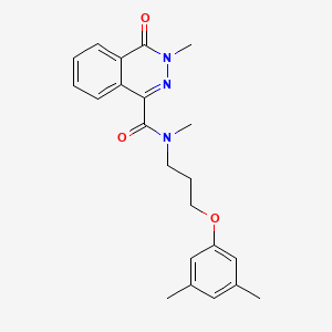 molecular formula C22H25N3O3 B5906012 N-[3-(3,5-dimethylphenoxy)propyl]-N,3-dimethyl-4-oxo-3,4-dihydrophthalazine-1-carboxamide 