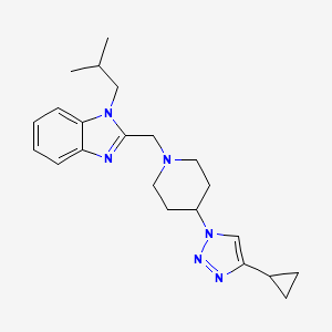 2-{[4-(4-cyclopropyl-1H-1,2,3-triazol-1-yl)piperidin-1-yl]methyl}-1-isobutyl-1H-benzimidazole