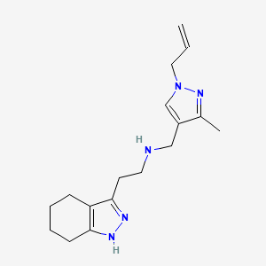 molecular formula C17H25N5 B5906031 N-[(1-allyl-3-methyl-1H-pyrazol-4-yl)methyl]-2-(4,5,6,7-tetrahydro-2H-indazol-3-yl)ethanamine 