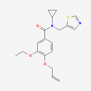 molecular formula C19H22N2O3S B5906037 4-(allyloxy)-N-cyclopropyl-3-ethoxy-N-(1,3-thiazol-5-ylmethyl)benzamide 
