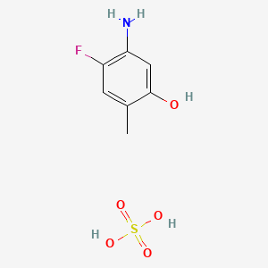 5-Amino-4-fluoro-2-methylphenol;sulfuric acid
