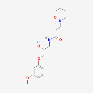 molecular formula C17H26N2O5 B5906077 N-[2-hydroxy-3-(3-methoxyphenoxy)propyl]-3-(1,2-oxazinan-2-yl)propanamide 